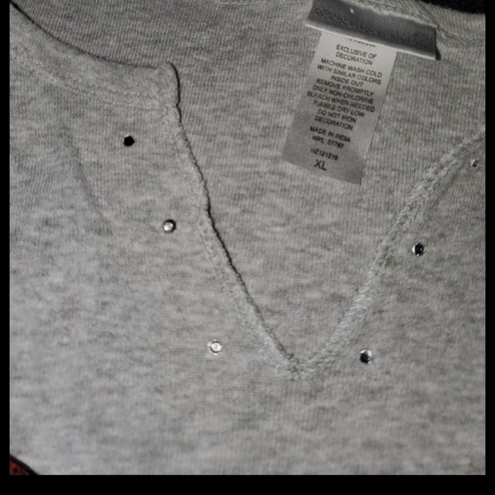 Fashion Bug Vintage Y2K 2000s Tank Top with Butterfly Rhinestones Detail XL - Picture 3 of 6
